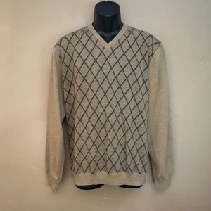 Grant Thomas Pure Merino Wool V Neck Sweater XL Gently worn 100% merino wool